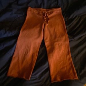 Copper brown Capri jogger
